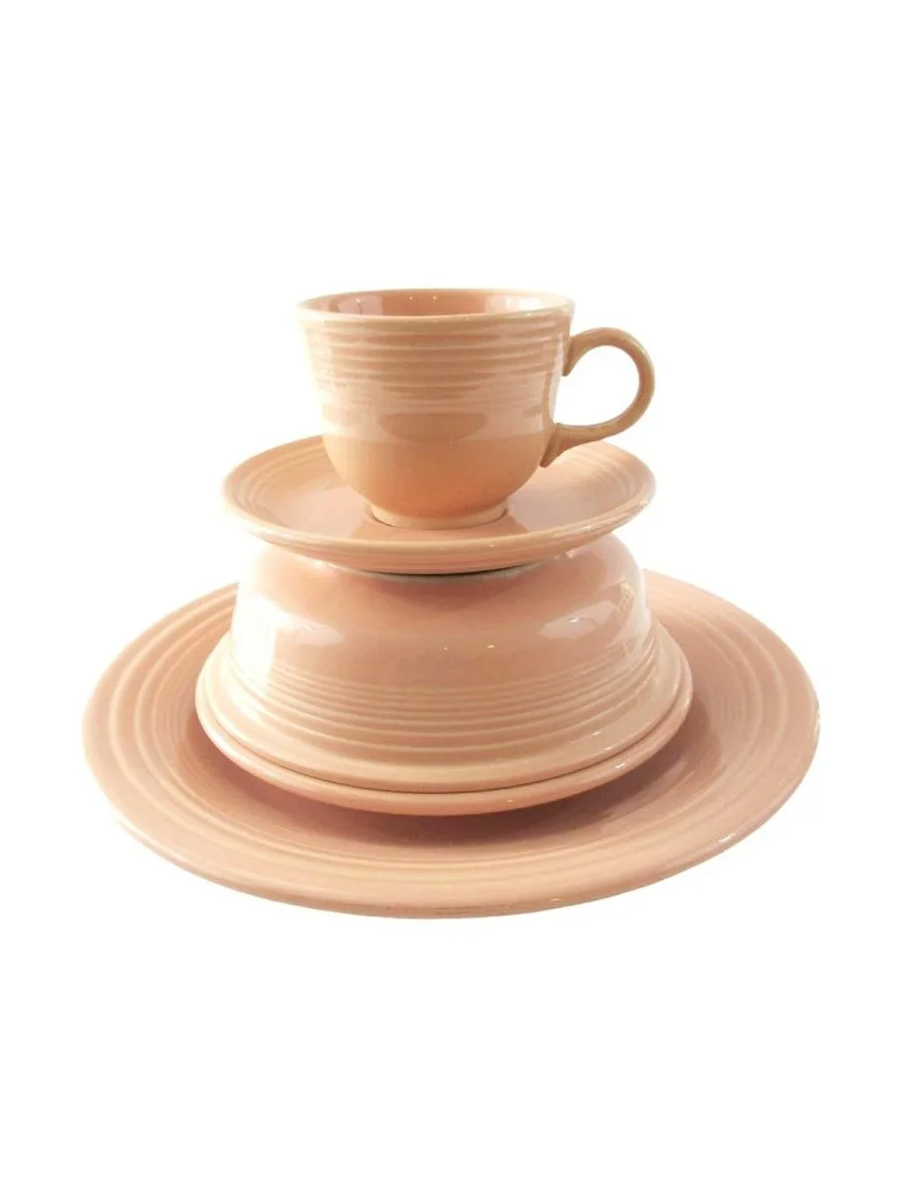 Fiestaware Fiesta HLC Retired 5 Piece Place Setting Apricot Peach Set